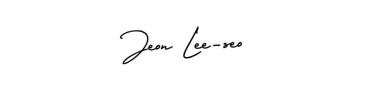 Jeon Lee-seo stylish signature style. Best Handwritten Sign (AmerikaSignatureDemo-Regular) for my name. Handwritten Signature Collection Ideas for my name Jeon Lee-seo. Jeon Lee-seo signature style 3 images and pictures png