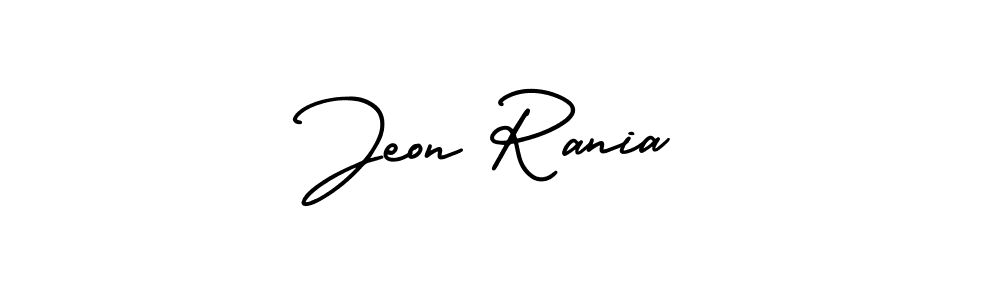 Similarly AmerikaSignatureDemo-Regular is the best handwritten signature design. Signature creator online .You can use it as an online autograph creator for name Jeon Rania. Jeon Rania signature style 3 images and pictures png