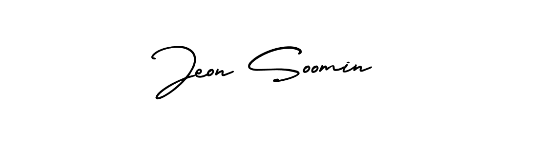 How to Draw Jeon Soomin signature style? AmerikaSignatureDemo-Regular is a latest design signature styles for name Jeon Soomin. Jeon Soomin signature style 3 images and pictures png