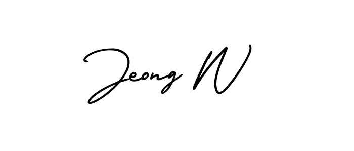 if you are searching for the best signature style for your name Jeong W. so please give up your signature search. here we have designed multiple signature styles  using AmerikaSignatureDemo-Regular. Jeong W signature style 3 images and pictures png
