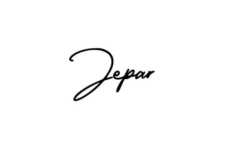 The best way (AmerikaSignatureDemo-Regular) to make a short signature is to pick only two or three words in your name. The name Jepar include a total of six letters. For converting this name. Jepar signature style 3 images and pictures png