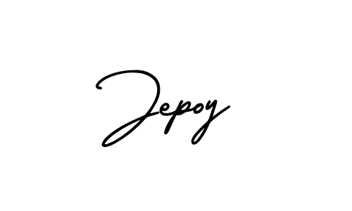 Make a beautiful signature design for name Jepoy. With this signature (AmerikaSignatureDemo-Regular) style, you can create a handwritten signature for free. Jepoy signature style 3 images and pictures png