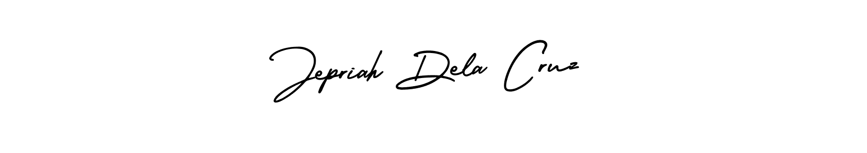 Use a signature maker to create a handwritten signature online. With this signature software, you can design (AmerikaSignatureDemo-Regular) your own signature for name Jepriah Dela Cruz. Jepriah Dela Cruz signature style 3 images and pictures png