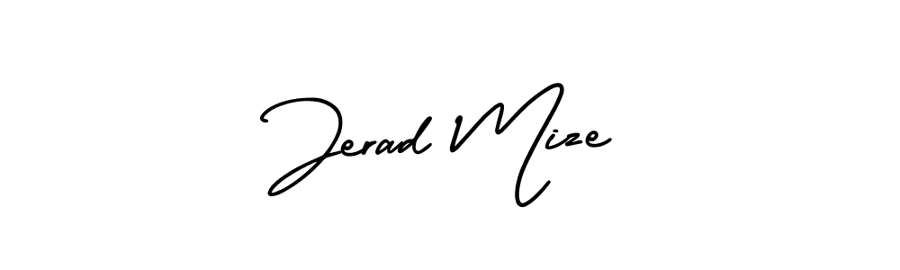 Jerad Mize stylish signature style. Best Handwritten Sign (AmerikaSignatureDemo-Regular) for my name. Handwritten Signature Collection Ideas for my name Jerad Mize. Jerad Mize signature style 3 images and pictures png