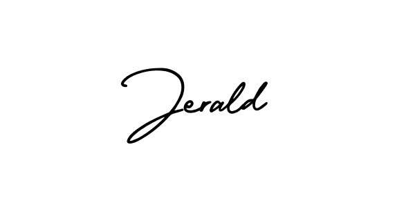 How to make Jerald name signature. Use AmerikaSignatureDemo-Regular style for creating short signs online. This is the latest handwritten sign. Jerald signature style 3 images and pictures png