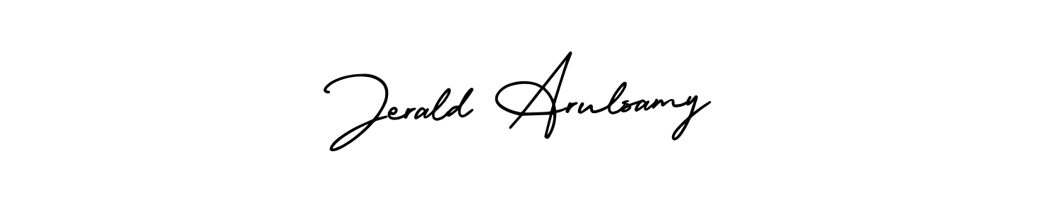 How to make Jerald Arulsamy name signature. Use AmerikaSignatureDemo-Regular style for creating short signs online. This is the latest handwritten sign. Jerald Arulsamy signature style 3 images and pictures png