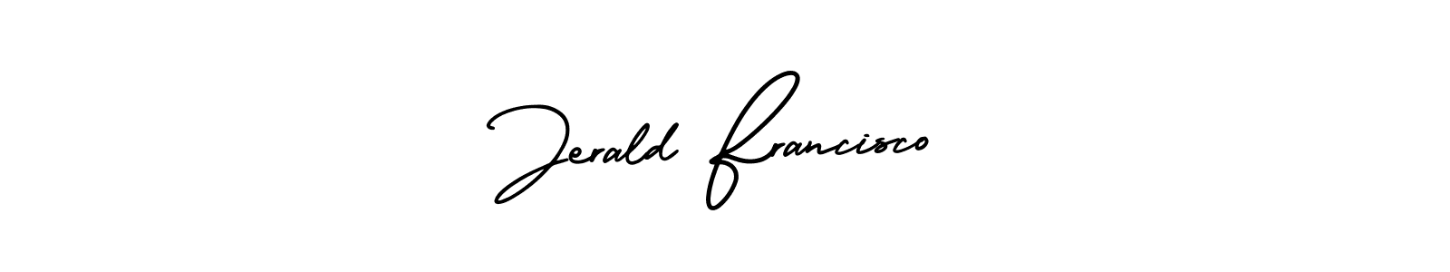 Create a beautiful signature design for name Jerald Francisco. With this signature (AmerikaSignatureDemo-Regular) fonts, you can make a handwritten signature for free. Jerald Francisco signature style 3 images and pictures png