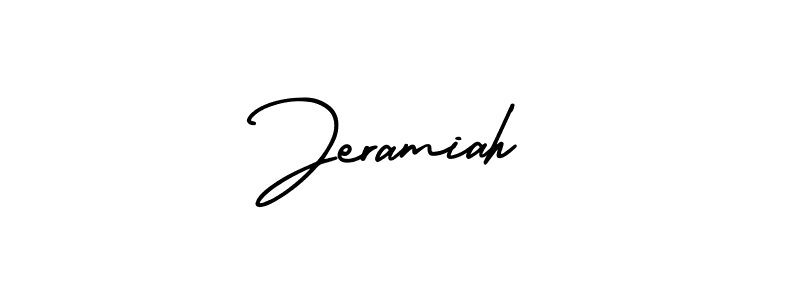 It looks lik you need a new signature style for name Jeramiah. Design unique handwritten (AmerikaSignatureDemo-Regular) signature with our free signature maker in just a few clicks. Jeramiah signature style 3 images and pictures png