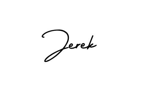 How to Draw Jerek signature style? AmerikaSignatureDemo-Regular is a latest design signature styles for name Jerek. Jerek signature style 3 images and pictures png