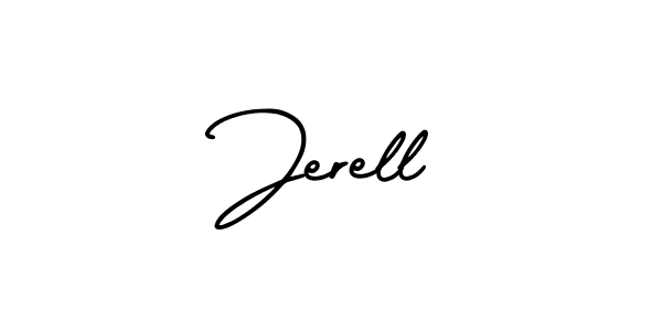 How to make Jerell name signature. Use AmerikaSignatureDemo-Regular style for creating short signs online. This is the latest handwritten sign. Jerell signature style 3 images and pictures png