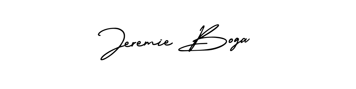 AmerikaSignatureDemo-Regular is a professional signature style that is perfect for those who want to add a touch of class to their signature. It is also a great choice for those who want to make their signature more unique. Get Jeremie Boga name to fancy signature for free. Jeremie Boga signature style 3 images and pictures png