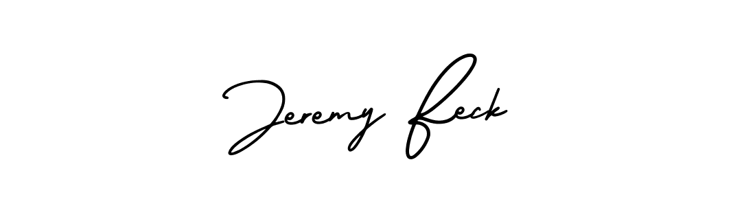 Use a signature maker to create a handwritten signature online. With this signature software, you can design (AmerikaSignatureDemo-Regular) your own signature for name Jeremy Feck. Jeremy Feck signature style 3 images and pictures png