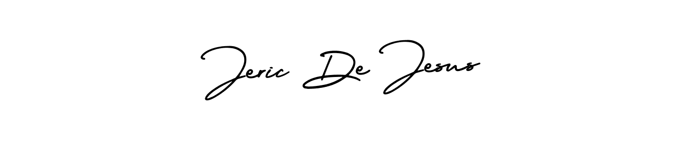 The best way (AmerikaSignatureDemo-Regular) to make a short signature is to pick only two or three words in your name. The name Jeric De Jesus include a total of six letters. For converting this name. Jeric De Jesus signature style 3 images and pictures png