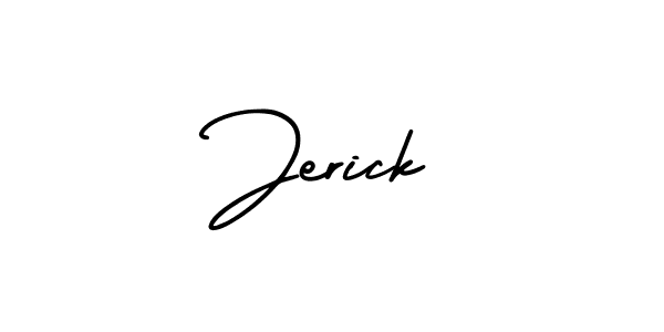 It looks lik you need a new signature style for name Jerick. Design unique handwritten (AmerikaSignatureDemo-Regular) signature with our free signature maker in just a few clicks. Jerick signature style 3 images and pictures png