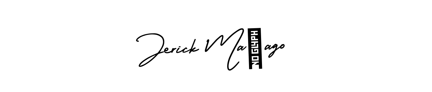 Make a beautiful signature design for name Jerick Mañago. With this signature (AmerikaSignatureDemo-Regular) style, you can create a handwritten signature for free. Jerick Mañago signature style 3 images and pictures png