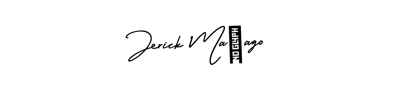 if you are searching for the best signature style for your name Jerick Mañago. so please give up your signature search. here we have designed multiple signature styles  using AmerikaSignatureDemo-Regular. Jerick Mañago signature style 3 images and pictures png