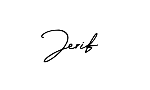 It looks lik you need a new signature style for name Jerif. Design unique handwritten (AmerikaSignatureDemo-Regular) signature with our free signature maker in just a few clicks. Jerif signature style 3 images and pictures png