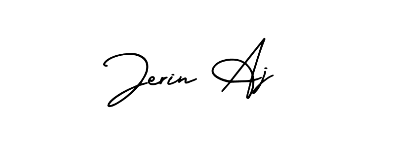 Use a signature maker to create a handwritten signature online. With this signature software, you can design (AmerikaSignatureDemo-Regular) your own signature for name Jerin Aj. Jerin Aj signature style 3 images and pictures png