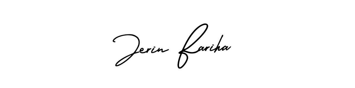 Make a short Jerin Fariha signature style. Manage your documents anywhere anytime using AmerikaSignatureDemo-Regular. Create and add eSignatures, submit forms, share and send files easily. Jerin Fariha signature style 3 images and pictures png