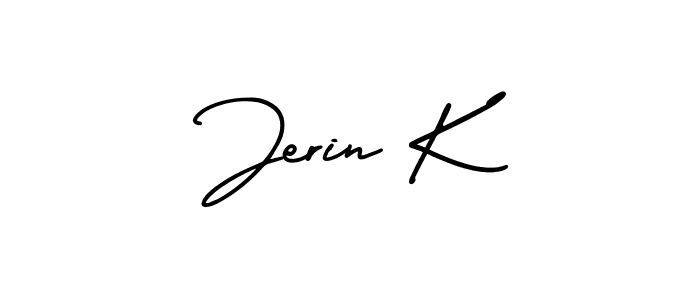 Check out images of Autograph of Jerin K name. Actor Jerin K Signature Style. AmerikaSignatureDemo-Regular is a professional sign style online. Jerin K signature style 3 images and pictures png