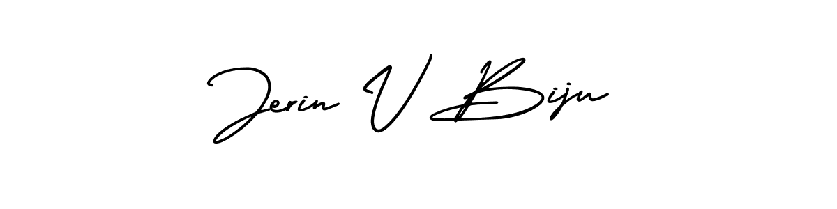 if you are searching for the best signature style for your name Jerin V Biju. so please give up your signature search. here we have designed multiple signature styles  using AmerikaSignatureDemo-Regular. Jerin V Biju signature style 3 images and pictures png