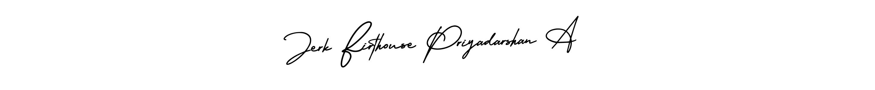 Make a beautiful signature design for name Jerk Firthouse Priyadarshan A. With this signature (AmerikaSignatureDemo-Regular) style, you can create a handwritten signature for free. Jerk Firthouse Priyadarshan A signature style 3 images and pictures png