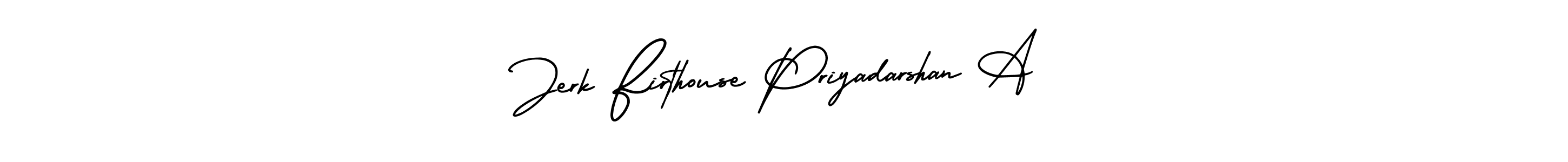 How to make Jerk Firthouse Priyadarshan A signature? AmerikaSignatureDemo-Regular is a professional autograph style. Create handwritten signature for Jerk Firthouse Priyadarshan A name. Jerk Firthouse Priyadarshan A signature style 3 images and pictures png