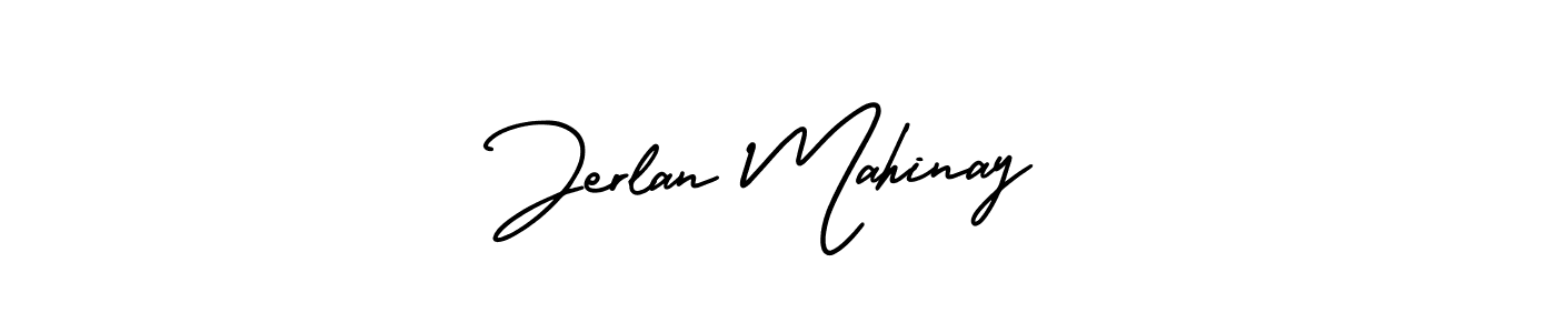 Jerlan Mahinay stylish signature style. Best Handwritten Sign (AmerikaSignatureDemo-Regular) for my name. Handwritten Signature Collection Ideas for my name Jerlan Mahinay. Jerlan Mahinay signature style 3 images and pictures png