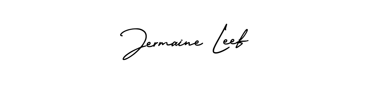 How to make Jermaine Leef name signature. Use AmerikaSignatureDemo-Regular style for creating short signs online. This is the latest handwritten sign. Jermaine Leef signature style 3 images and pictures png