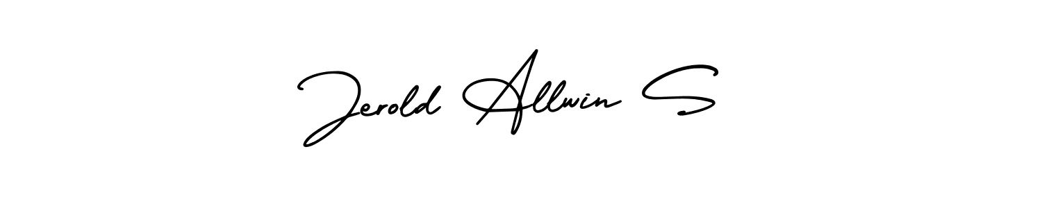 Similarly AmerikaSignatureDemo-Regular is the best handwritten signature design. Signature creator online .You can use it as an online autograph creator for name Jerold Allwin S. Jerold Allwin S signature style 3 images and pictures png