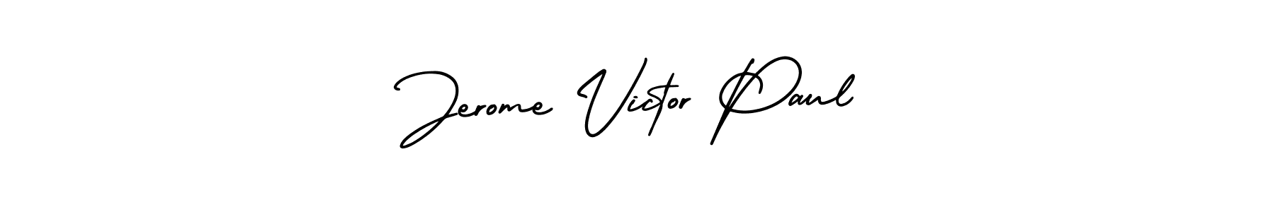 Jerome Victor Paul stylish signature style. Best Handwritten Sign (AmerikaSignatureDemo-Regular) for my name. Handwritten Signature Collection Ideas for my name Jerome Victor Paul. Jerome Victor Paul signature style 3 images and pictures png