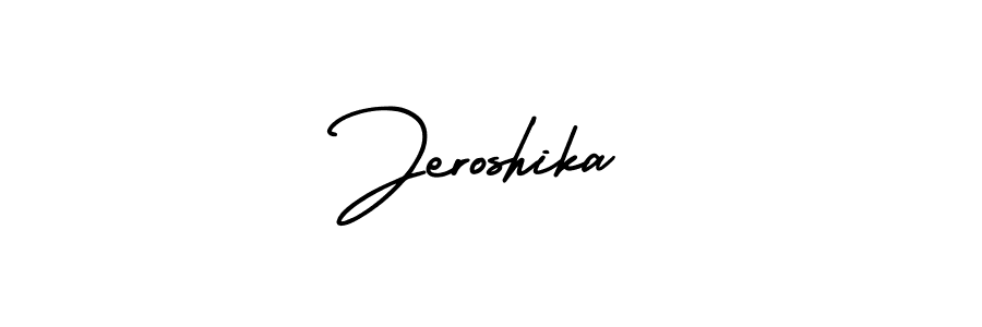 Use a signature maker to create a handwritten signature online. With this signature software, you can design (AmerikaSignatureDemo-Regular) your own signature for name Jeroshika. Jeroshika signature style 3 images and pictures png