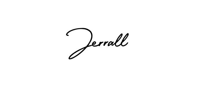 AmerikaSignatureDemo-Regular is a professional signature style that is perfect for those who want to add a touch of class to their signature. It is also a great choice for those who want to make their signature more unique. Get Jerrall name to fancy signature for free. Jerrall signature style 3 images and pictures png