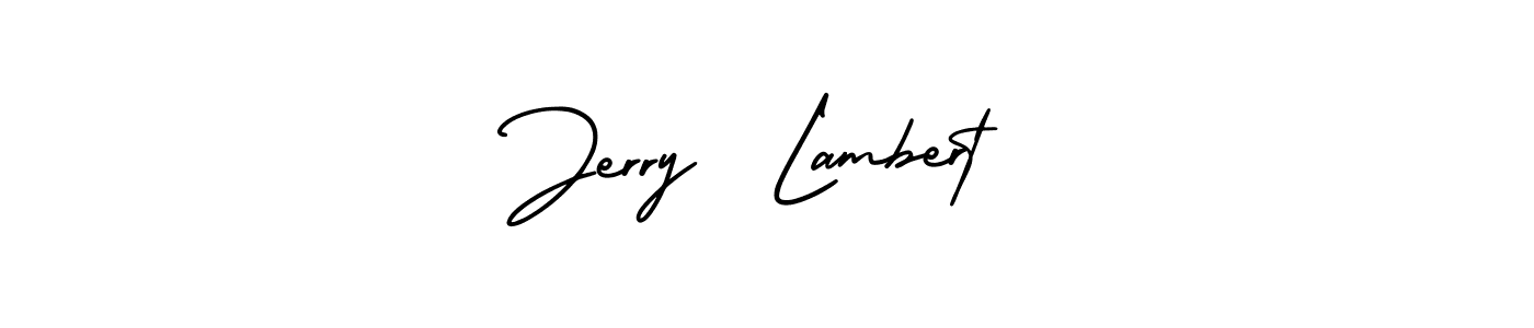 How to make Jerry  Lambert name signature. Use AmerikaSignatureDemo-Regular style for creating short signs online. This is the latest handwritten sign. Jerry  Lambert signature style 3 images and pictures png