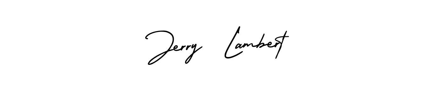 This is the best signature style for the Jerry  Lambert name. Also you like these signature font (AmerikaSignatureDemo-Regular). Mix name signature. Jerry  Lambert signature style 3 images and pictures png
