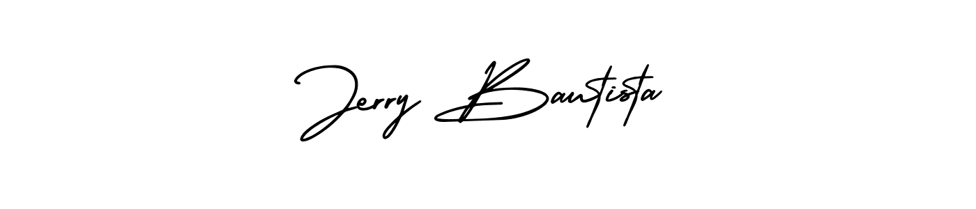 The best way (AmerikaSignatureDemo-Regular) to make a short signature is to pick only two or three words in your name. The name Jerry Bautista include a total of six letters. For converting this name. Jerry Bautista signature style 3 images and pictures png