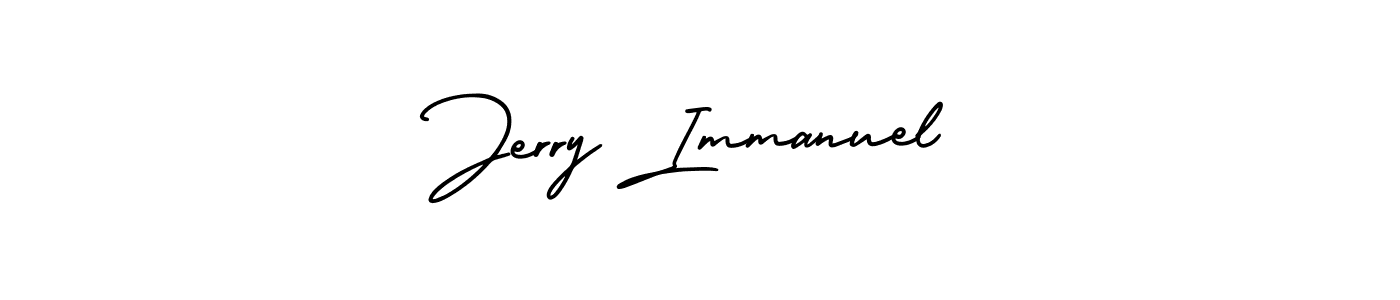 Make a beautiful signature design for name Jerry Immanuel. With this signature (AmerikaSignatureDemo-Regular) style, you can create a handwritten signature for free. Jerry Immanuel signature style 3 images and pictures png