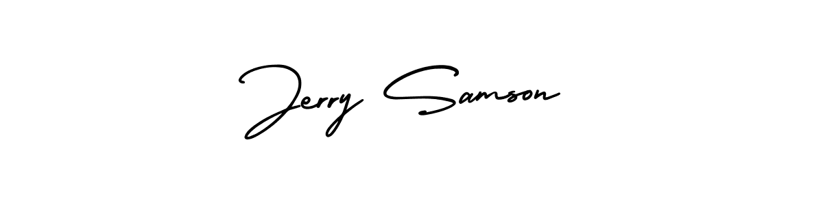 AmerikaSignatureDemo-Regular is a professional signature style that is perfect for those who want to add a touch of class to their signature. It is also a great choice for those who want to make their signature more unique. Get Jerry Samson name to fancy signature for free. Jerry Samson signature style 3 images and pictures png