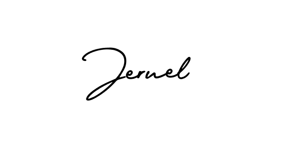 Make a beautiful signature design for name Jeruel. With this signature (AmerikaSignatureDemo-Regular) style, you can create a handwritten signature for free. Jeruel signature style 3 images and pictures png