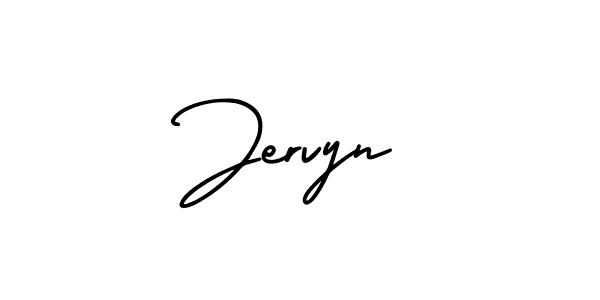 It looks lik you need a new signature style for name Jervyn. Design unique handwritten (AmerikaSignatureDemo-Regular) signature with our free signature maker in just a few clicks. Jervyn signature style 3 images and pictures png