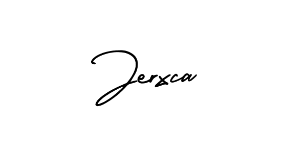 How to make Jerxca name signature. Use AmerikaSignatureDemo-Regular style for creating short signs online. This is the latest handwritten sign. Jerxca signature style 3 images and pictures png