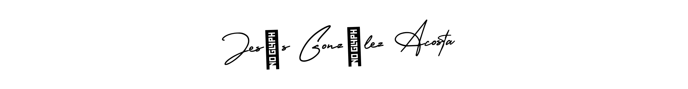 if you are searching for the best signature style for your name Jesús González Acosta. so please give up your signature search. here we have designed multiple signature styles  using AmerikaSignatureDemo-Regular. Jesús González Acosta signature style 3 images and pictures png