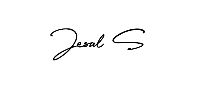 Design your own signature with our free online signature maker. With this signature software, you can create a handwritten (AmerikaSignatureDemo-Regular) signature for name Jesal S. Jesal S signature style 3 images and pictures png