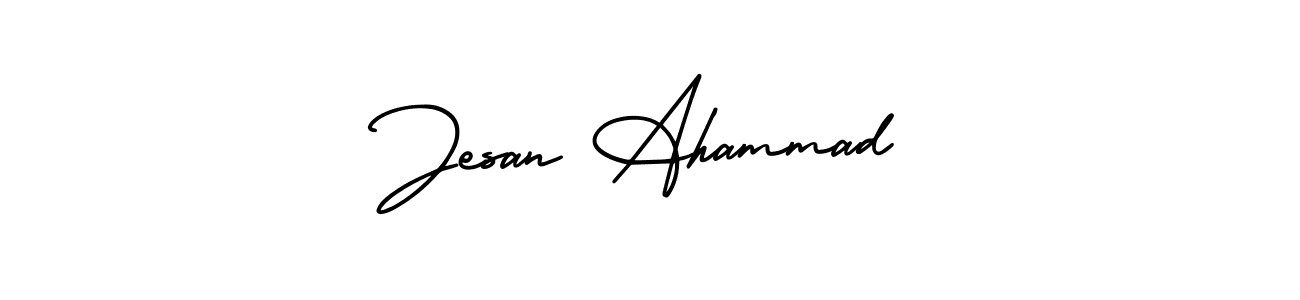 How to make Jesan Ahammad name signature. Use AmerikaSignatureDemo-Regular style for creating short signs online. This is the latest handwritten sign. Jesan Ahammad signature style 3 images and pictures png