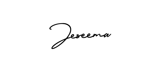 You should practise on your own different ways (AmerikaSignatureDemo-Regular) to write your name (Jeseema) in signature. don't let someone else do it for you. Jeseema signature style 3 images and pictures png
