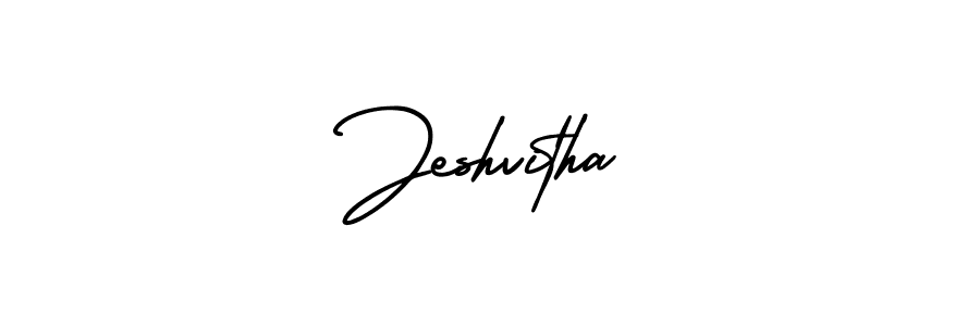 How to make Jeshvitha name signature. Use AmerikaSignatureDemo-Regular style for creating short signs online. This is the latest handwritten sign. Jeshvitha signature style 3 images and pictures png