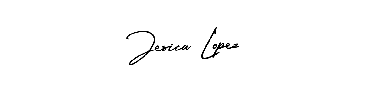 You should practise on your own different ways (AmerikaSignatureDemo-Regular) to write your name (Jesica Lopez) in signature. don't let someone else do it for you. Jesica Lopez signature style 3 images and pictures png