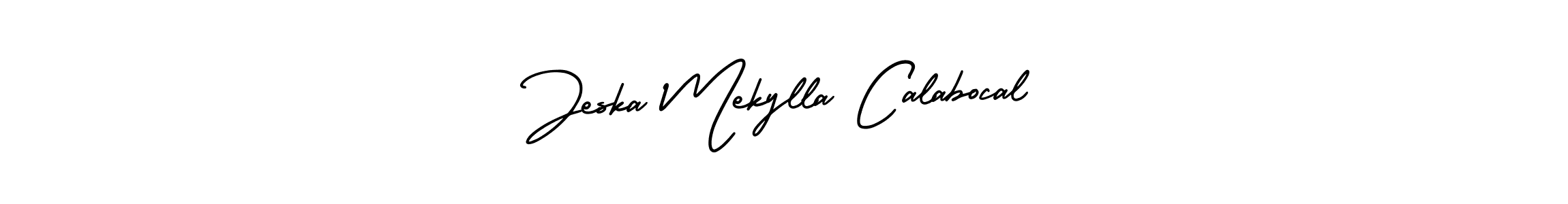 Make a short Jeska Mekylla Calabocal signature style. Manage your documents anywhere anytime using AmerikaSignatureDemo-Regular. Create and add eSignatures, submit forms, share and send files easily. Jeska Mekylla Calabocal signature style 3 images and pictures png