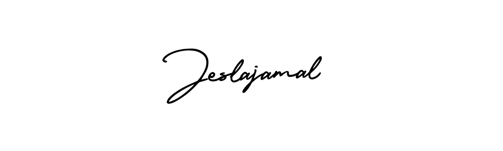 Design your own signature with our free online signature maker. With this signature software, you can create a handwritten (AmerikaSignatureDemo-Regular) signature for name Jeslajamal. Jeslajamal signature style 3 images and pictures png