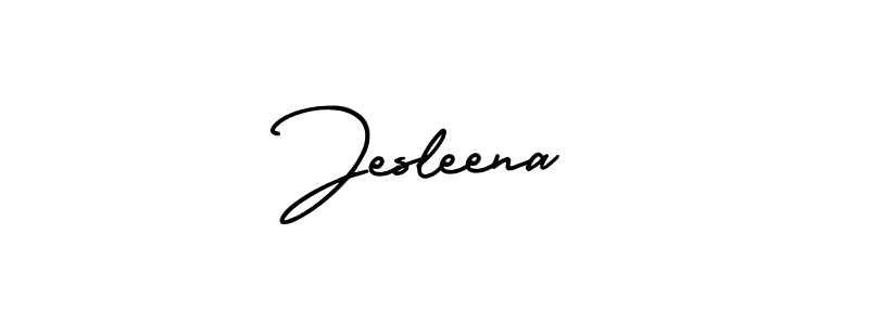 How to Draw Jesleena signature style? AmerikaSignatureDemo-Regular is a latest design signature styles for name Jesleena. Jesleena signature style 3 images and pictures png